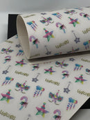 Christmas Unicorn Faux Leather Sheet