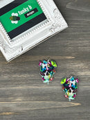 Butterflies Skull Acrylic Charm