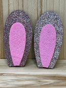 Multicolor Glitter Rabbit Ears - 1 Pair