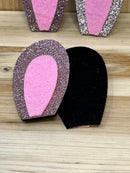 Multicolor Glitter Rabbit Ears - 1 Pair