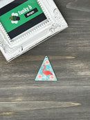 Floral Flamingo Acrylic Charm