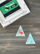 Floral Flamingo Acrylic Charm