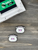 Pink and White Cauldron Acrylic Charm