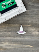 Pink and White Witch Hat Acrylic Charm