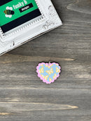 Pastel Butterfly Heart Acrylic Charm