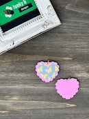 Pastel Butterfly Heart Acrylic Charm
