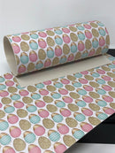 Gold Easter Eggs Faux Leather Sheet