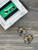 Skeleton Hand Sunflower Acrylic Charm