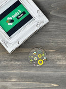 Clear Floral Bees Acrylic Charm