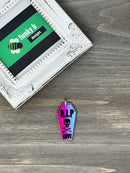 RIP Love Gradient Coffin Acrylic Charm