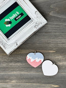 Iced Heart Acrylic Charm