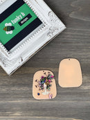 Peach Floral Woman Acrylic Charm