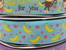 7/8” USDR Bananas For You Ribbon - Ocean Blue