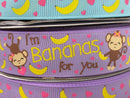 7/8” USDR Bananas For You Ribbon - Light Orchid