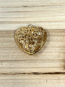 Large Gold Filigree Heart Pendant