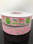 7/8” USDR My Heart Leaps Ribbon - Pearl Pink