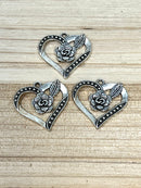 Floral Heart Charm
