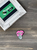 Skeleton Hand Lips Acrylic Charm
