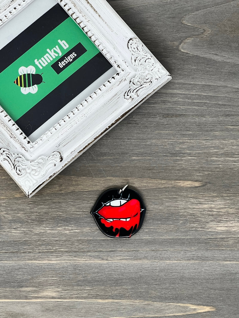 Bloody Lips Acrylic Charm