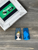 Blue Bee Woman Acrylic Charm