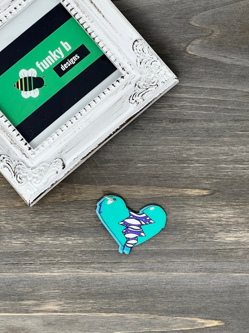 Gooey Broken Heart Acrylic Charm