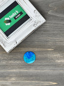 Blue Abstract Circle Acrylic Charm