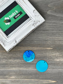 Blue Abstract Circle Acrylic Charm