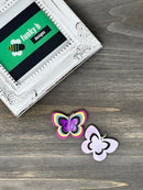 Purple Gradient Butterfly Acrylic Charm