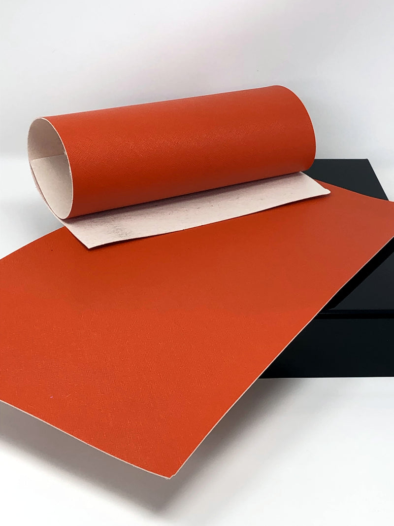 Solid Orange Faux Leather Sheet