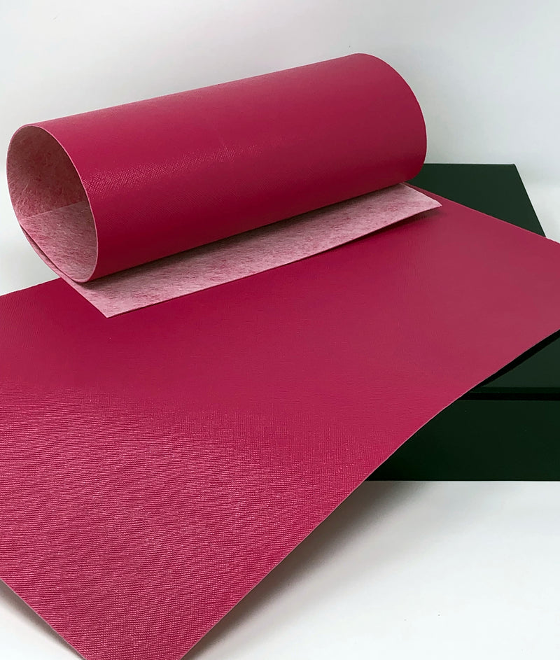 Solid Dark Pink Faux Leather Sheet