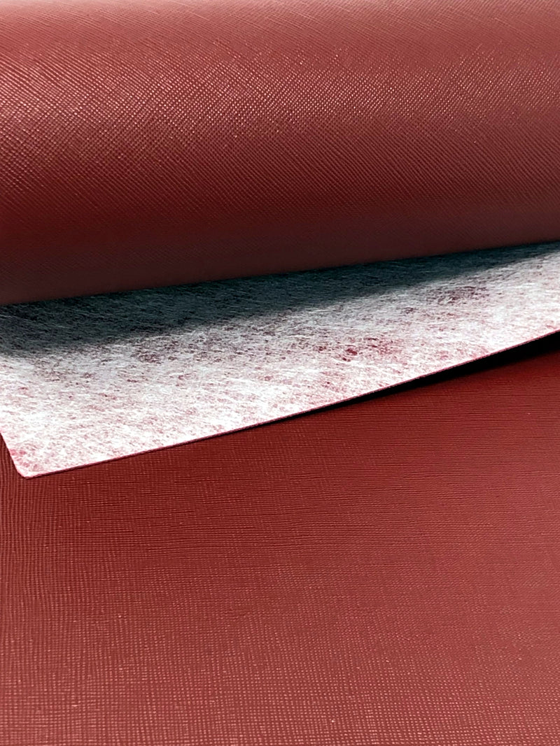 Solid Wine Red Faux Leather Sheet