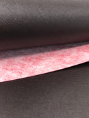 Solid Red Based Black Faux Leather Sheet