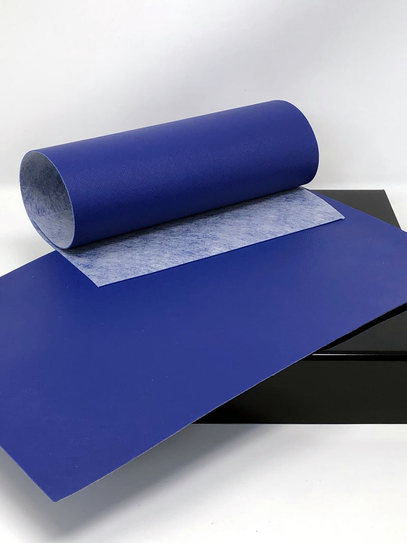 Solid Dark Blue Faux Leather Sheet