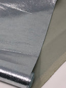 Light Blue Metallic Velvet Roll