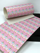 Pink Unipumpkin Faux Leather Sheet
