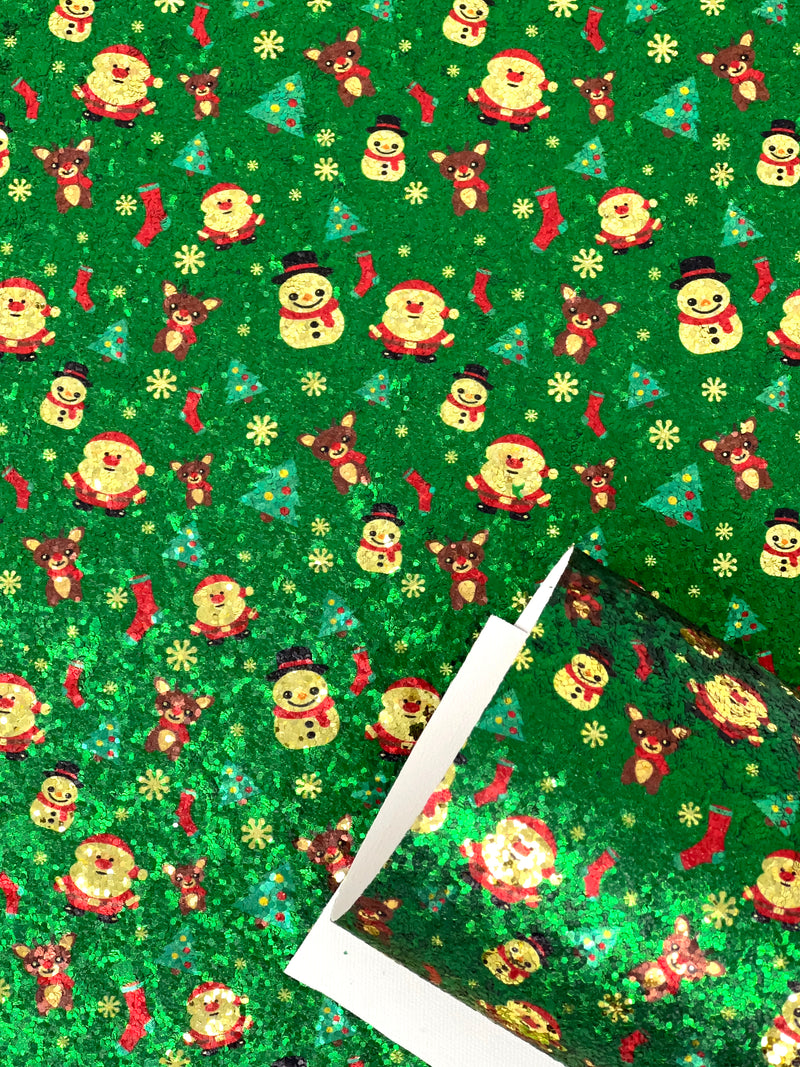Christmas Friends Chunky Glitter Sheet