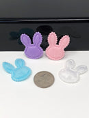Furry Rabbit Head Applique - Pack of 5