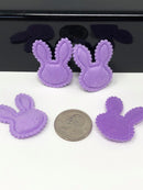 Furry Rabbit Head Applique - Pack of 5