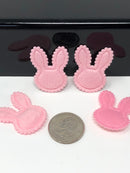 Furry Rabbit Head Applique - Pack of 5