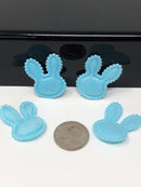 Furry Rabbit Head Applique - Pack of 5
