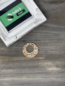 Tan Leopard Circle Acrylic Charm