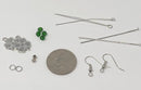 Silvertone Clover Earring Craft Kit