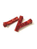 Glitter and Velvet Lined Alligator Clips - Pack of 3