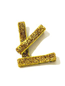 Glitter and Velvet Lined Alligator Clips - Pack of 3