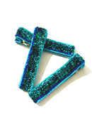 Glitter and Velvet Lined Alligator Clips - Pack of 3
