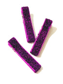 Glitter and Velvet Lined Alligator Clips - Pack of 3