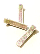Glitter and Velvet Lined Alligator Clips - Pack of 3