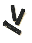 Glitter and Velvet Lined Alligator Clips - Pack of 3