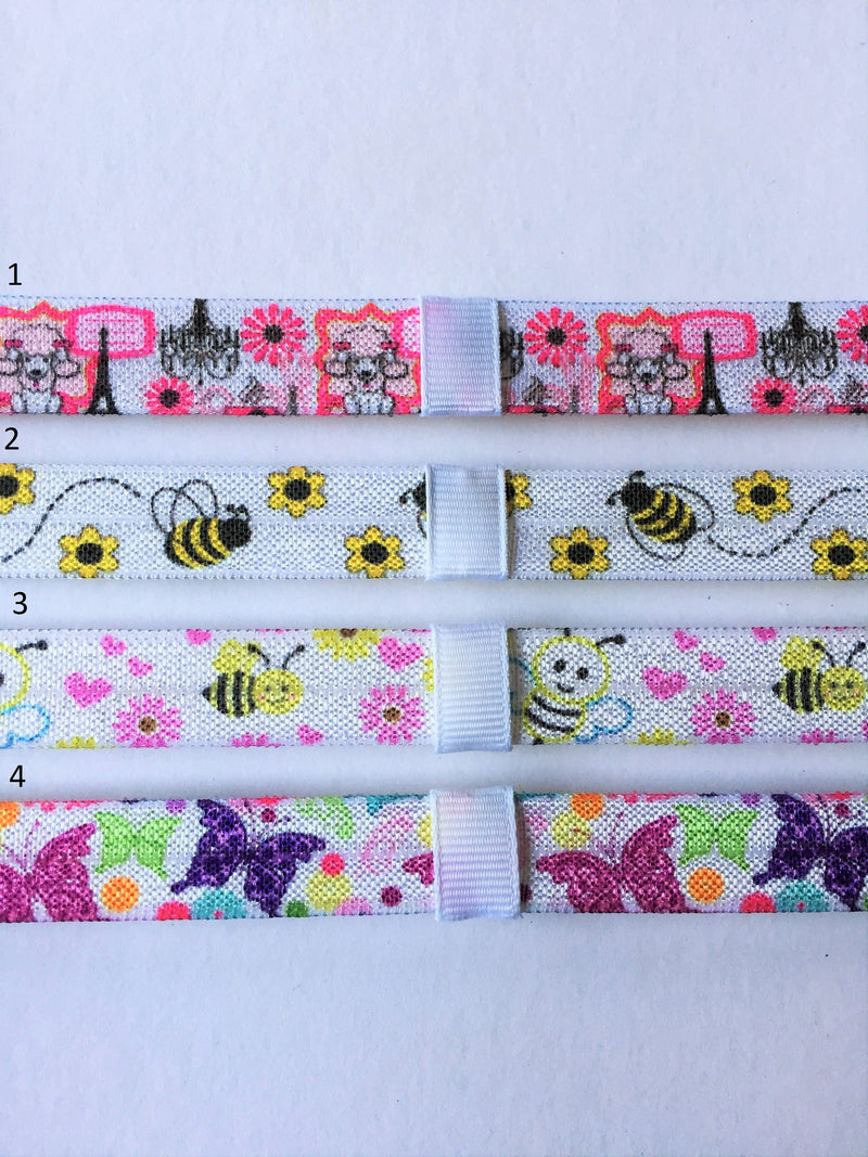 Pink Poodle, Bee, and Butterfly Interchangeable Headband