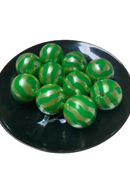 20mm Watermelon Rind Beads (10 per pack)